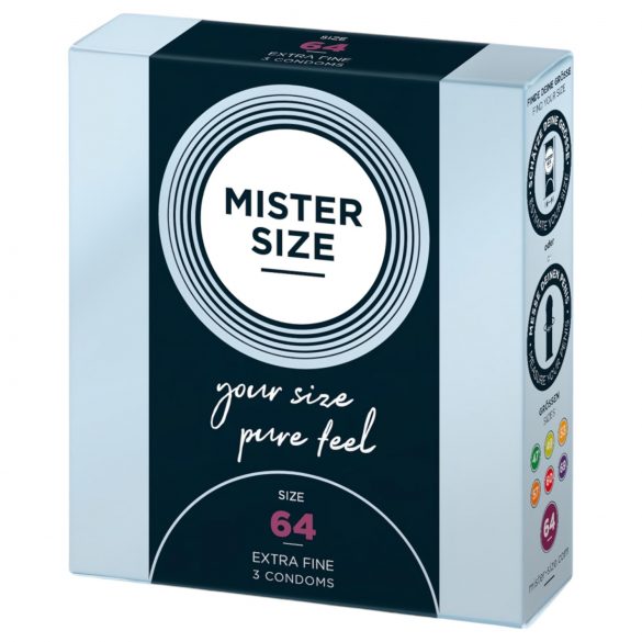 Preservativo Mister Size Fino - 64mm (3 unidades)