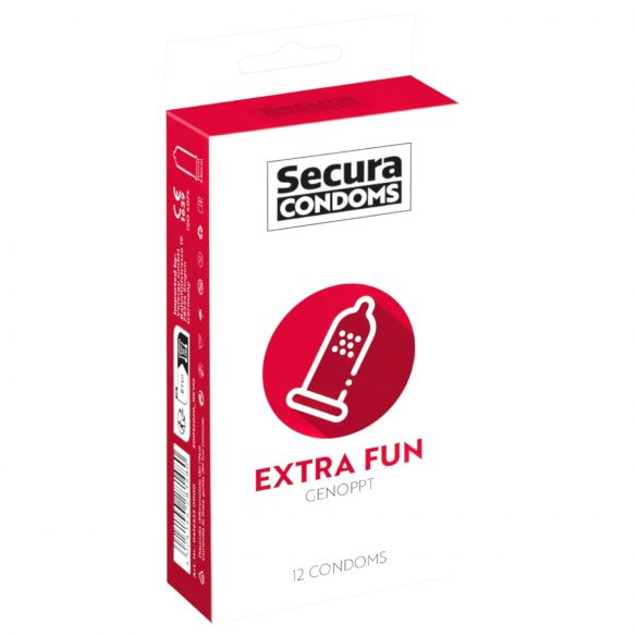 Preservativo Secura Extra Fun Pontilhado 53mm (12 unidades)