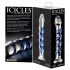 Icicles Nº 5 - Dildo Espiral de Vidro (Transparente-Azul)