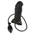 You2Toys - Strap-On Inflável - dildô oco de silicone (preto)