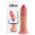 Dildo realista King Cock 23cm, base aderente - natural