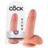 Dildo King Cock 18cm com escroto - Natural