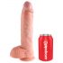 Dildo King Cock 25cm com escroto - Natural