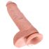 Dildo King Cock 25cm com escroto - Natural