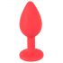 Plug Anal Pequeno de Silicone Colorido JOY (vermelho)