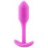 b-vibe Snug Plug 1 - plug anal com peso interno (55g) - rosa