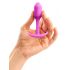 b-vibe Snug Plug 1 - plug anal com peso interno (55g) - rosa