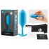 b-vibe Snug Plug 3 - Plug Anal Duplo com Esferas (180g) - Azul