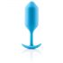 b-vibe Snug Plug 3 - Plug Anal Duplo com Esferas (180g) - Azul