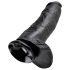 King Cock 12: Dildo Preto 30cm, Máxima Potência!