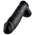 King Cock 12: Dildo Preto 30cm, Máxima Potência!