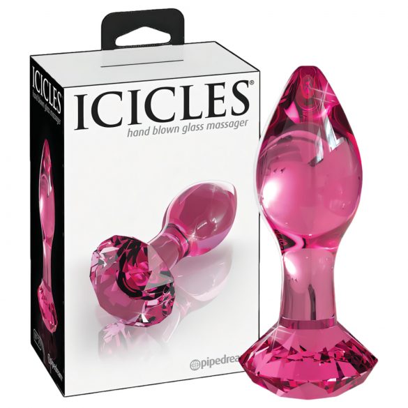 Icicles No. 79 - Plug Anal Cônico de Vidro (Rosa)