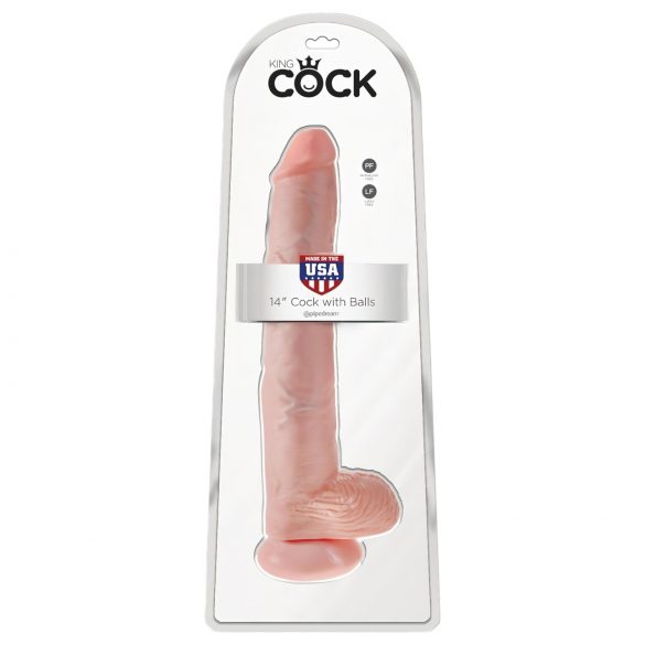 Dildo Realístico King Cock 35cm - Natural