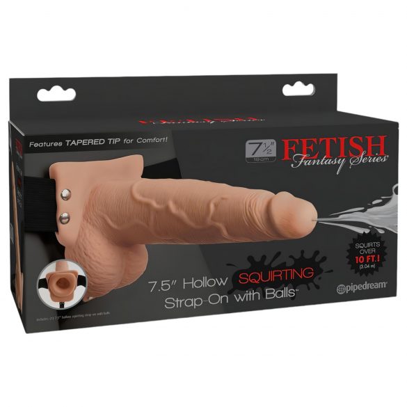 Fetiche Strap-On 7,5 - Dildo Squirt Acoplável (natural)