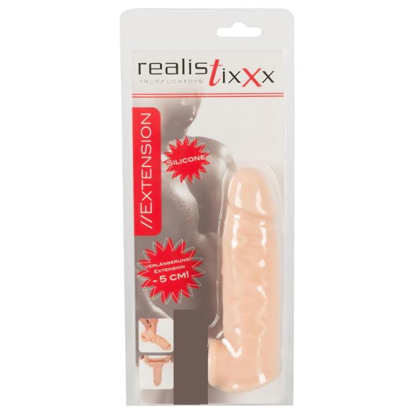 Realistixxx - capa peniana 16cm com anel (natural)