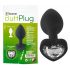 Plug Anal Preto com Pedra Branca - You2Toys