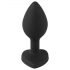 Plug Anal Preto com Pedra Branca - You2Toys