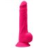 Dildo Flexível 24cm com Ventosa e Testículos - Rosa