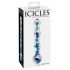 Icicles No. 08 - Vibrante dupla face em vidro (transparente-azul)