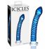 Icicles Nº29 - Dildo espiral de vidro azul