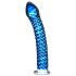 Icicles Nº29 - Dildo espiral de vidro azul