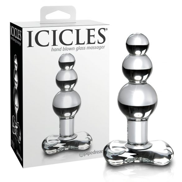 Icicles No. 47 - Plug anal tríplice de vidro translúcido