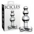 Icicles No. 47 - Plug anal tríplice de vidro translúcido