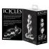 Icicles No. 47 - Plug anal tríplice de vidro translúcido