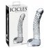 Icicles No. 61 - Dildo de Vidro com Testículos (Transparente)