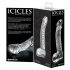 Icicles No. 61 - Dildo de Vidro com Testículos (Transparente)