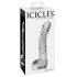 Icicles No. 61 - Dildo de Vidro com Testículos (Transparente)