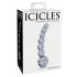 Icicles Nº 66 - Dildo Curvo e Esférico de Vidro (Translúcido)