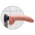 King Cock 9 - Vibrador flexível com ventosa (26cm) - natural