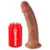 King Cock 9 - Dildo Realista com Base (23cm) - Natural Escuro