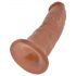 King Cock 9 - Dildo Realista com Base (23cm) - Natural Escuro