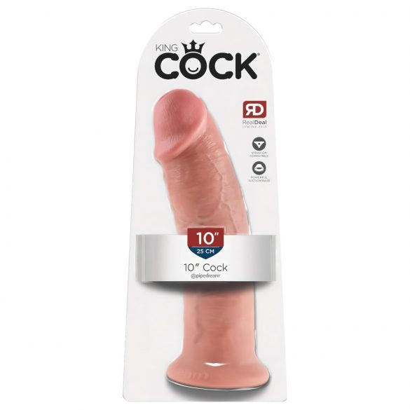 King Cock 10 - Dildo com Ventosa 25cm - Natural