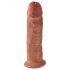 King Cock 10" Dildo com Ventosa (25cm) - Natural Escuro