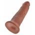 King Cock 10" Dildo com Ventosa (25cm) - Natural Escuro