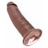 King Cock 10 - Dildo com ventosa grande (25cm) - marrom