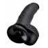 King Cock 9 - Dildo com ventosa e testículos (23cm) - preto