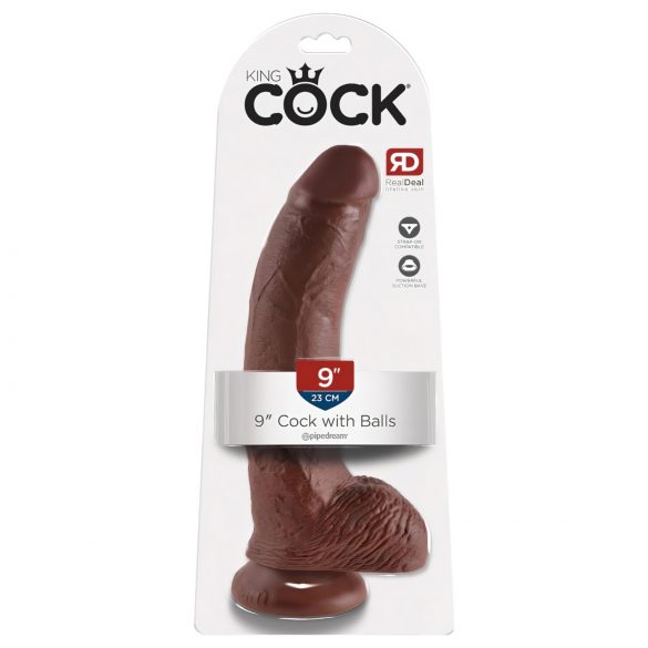 King Cock 9 - Dildo c/ ventosa (23cm) - marrom