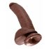 King Cock 9 - Dildo c/ ventosa (23cm) - marrom