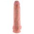 King Cock 11 - Dildo 28cm com base ventosa e escroto - Natural