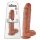 King Cock 11 - Dildo com ventosa e testículos (28cm) - tom natural escuro