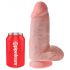 King Cock 9 Chubby - Dildo com ventosa e testículos (23cm) - Natural