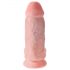 King Cock 9 Chubby - Dildo com ventosa e testículos (23cm) - Natural