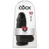 Dildo King Cock 9" Preto com Ventosa e Testículos (23cm)