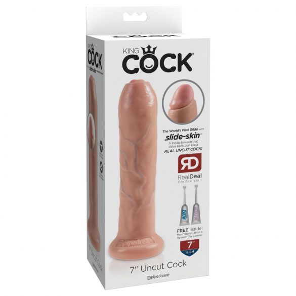 King Cock 7 - dildo realista (18cm) - natural