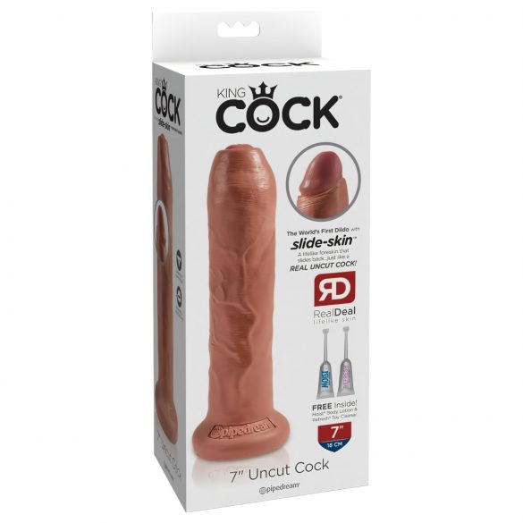 King Cock 7 - Dildo Realístico (18cm) - Natural Escuro