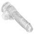 King Cock Clear 6 - Dildo realista com ventosa e testículos (15cm)